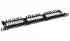 SOLARIX Patch Panel 24XRJ45 kat.5e UTP z półką, czarny 0,5U